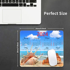 Waterproof Mouse Pad Non Slip Rubber Base Stitched Edges Computers