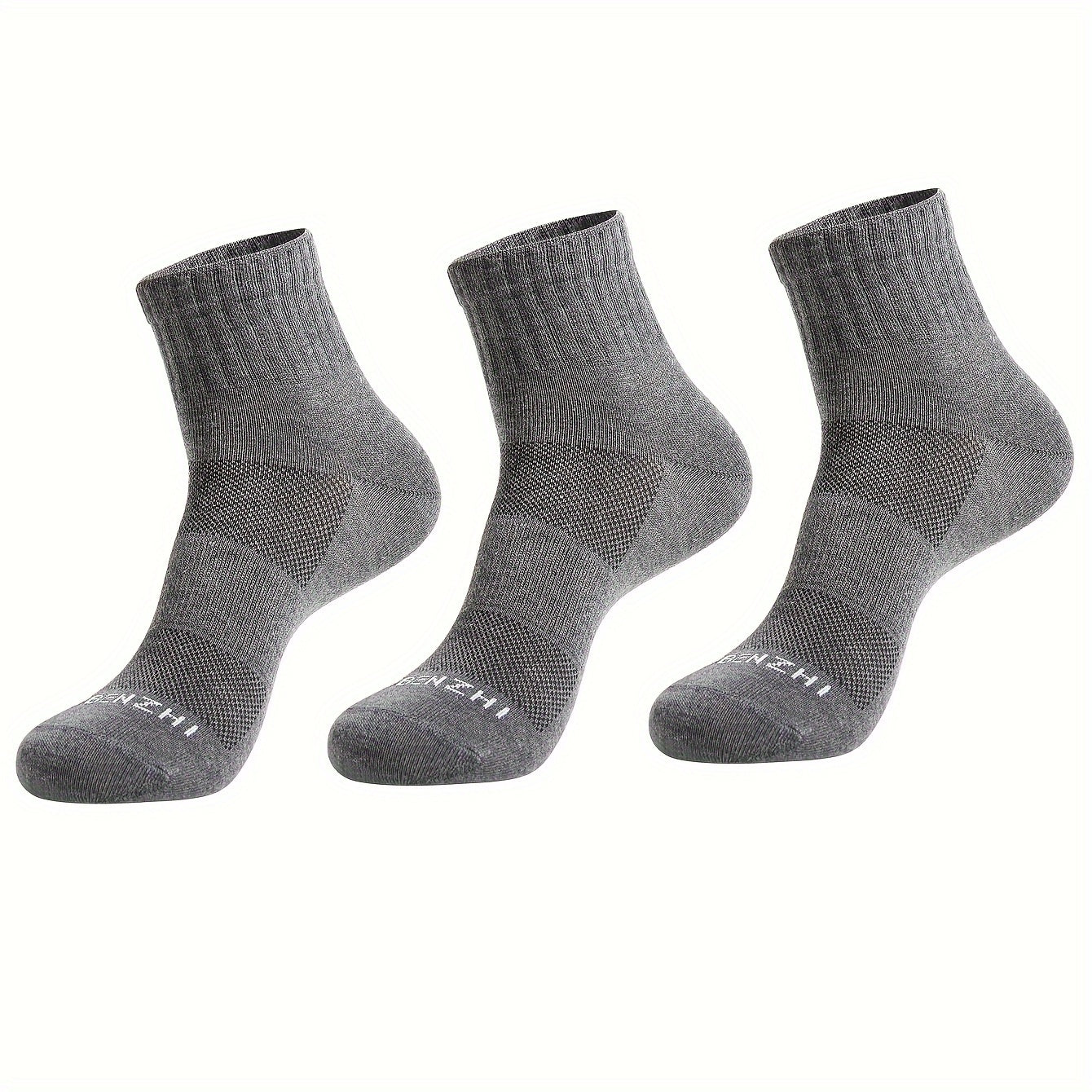 Men's Moisture Wicking Running Socks - 3 Pairs