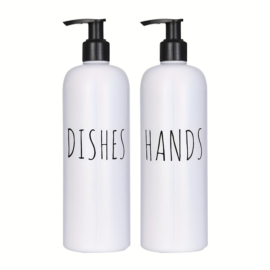 2pcs 500ml Reusable Soap Dispenser Bottles for Kitchen and Bathroom
