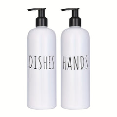 2pcs 500ml Reusable Soap Dispenser Bottles for Kitchen and Bathroom