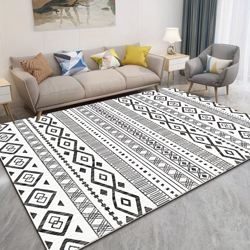 XL Modern Crystal Velvet Area Rug