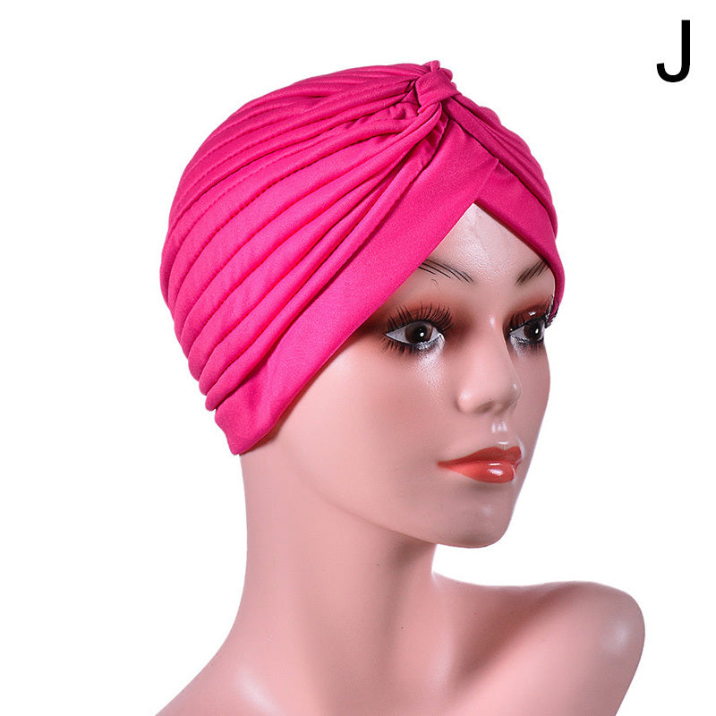 Stretchy Turban Cap Twisted Hat For Women