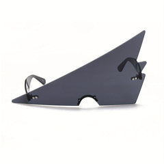 Y2K Rimless Triangle Sunglasses Candy One piece Beach Party Glasses UV400