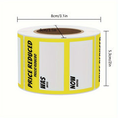 300 Yellow Adhesive Labels 2x3 Inch on 40mm Core Copperplate Paper