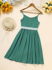 Cotton Lace Suspender Dresses Set for Mother and Daughter