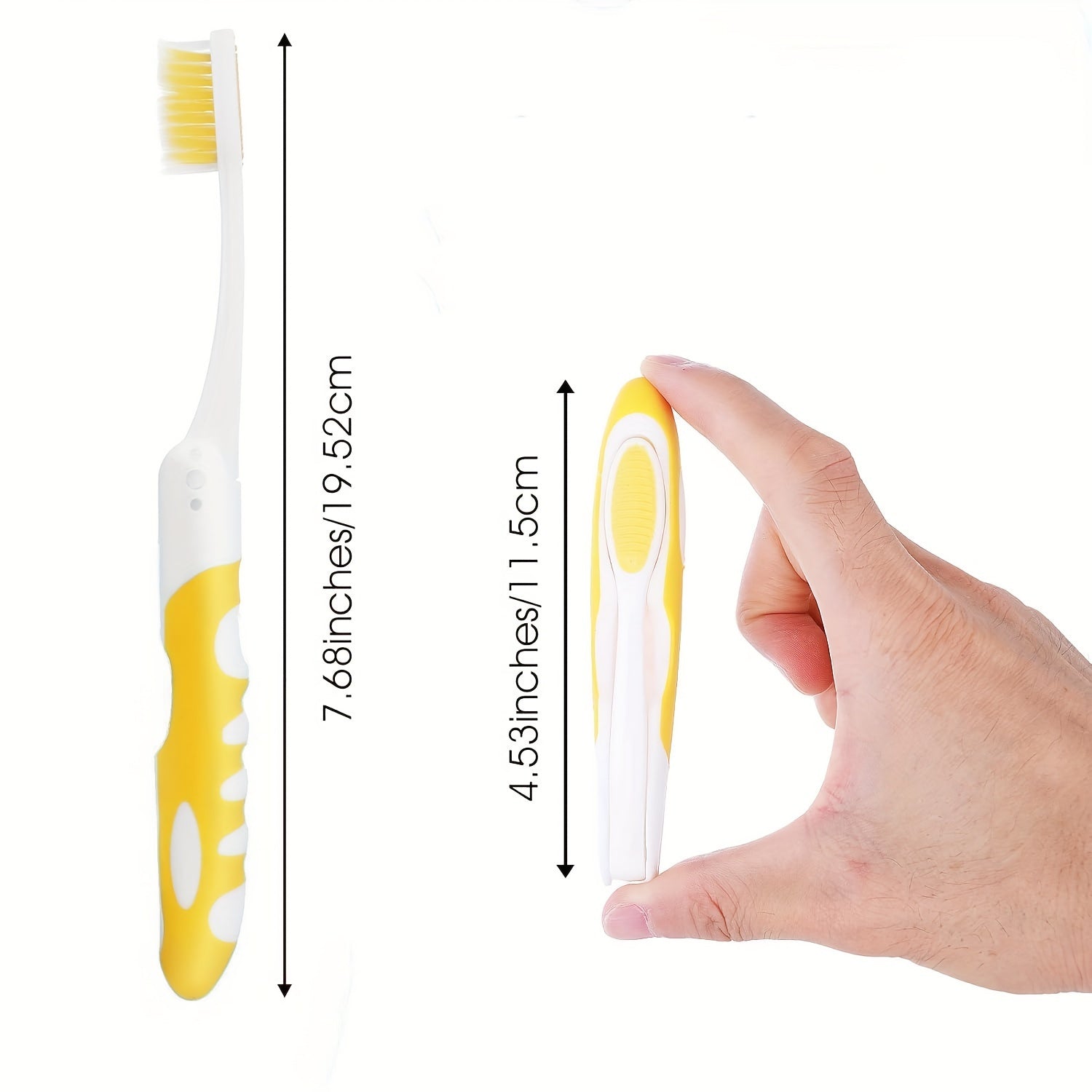 2pcs Folding Toothbrush Portable Soft Travel Toothbrush Camping & Hiking