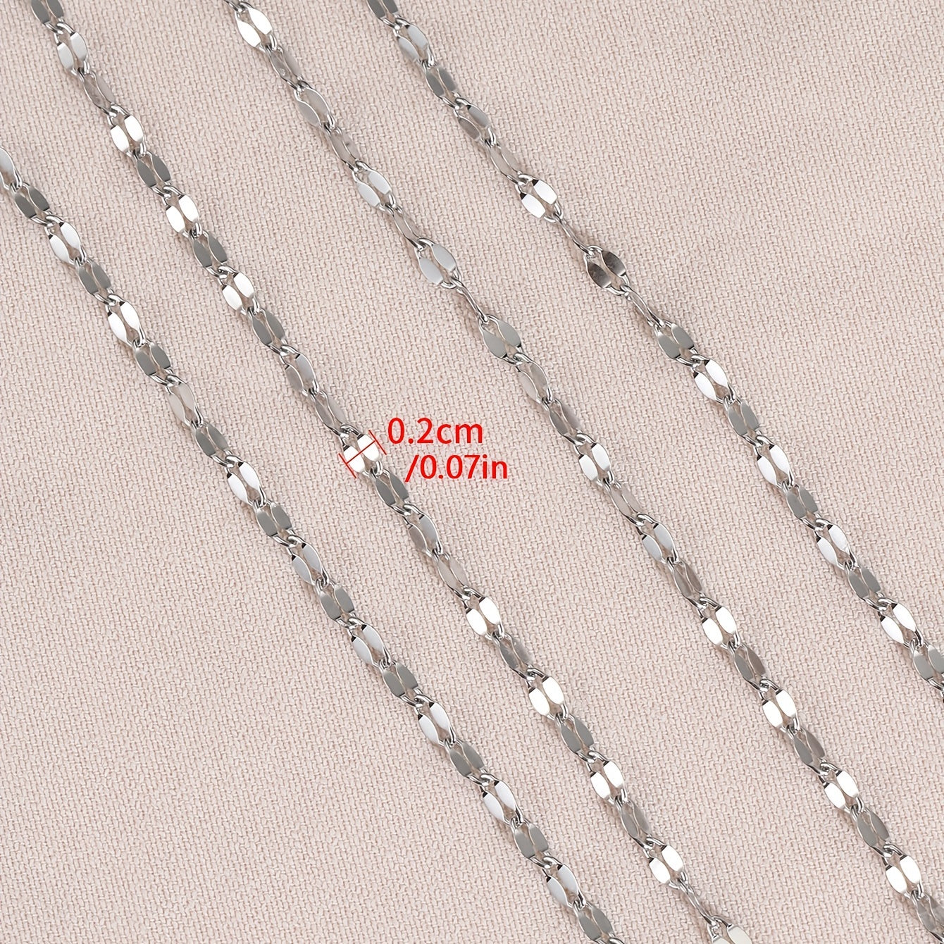 2M Stainless Steel Lips Chain Golden Jewelry Necklace Bracelet Making DIY Chain