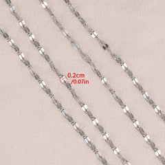 2M Stainless Steel Lips Chain Golden Jewelry Necklace Bracelet Making DIY Chain