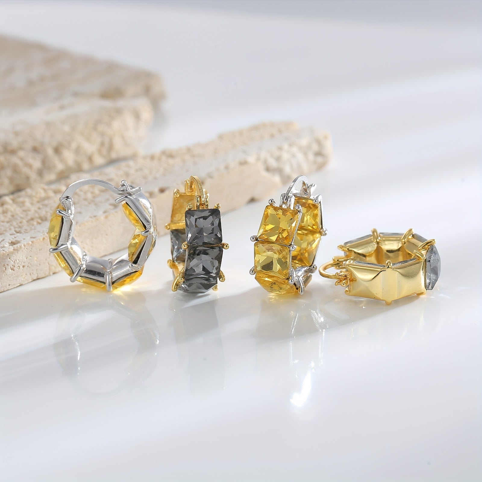Crystal Ladies Earrings Pop Retro Style Casual Holiday Jewelry