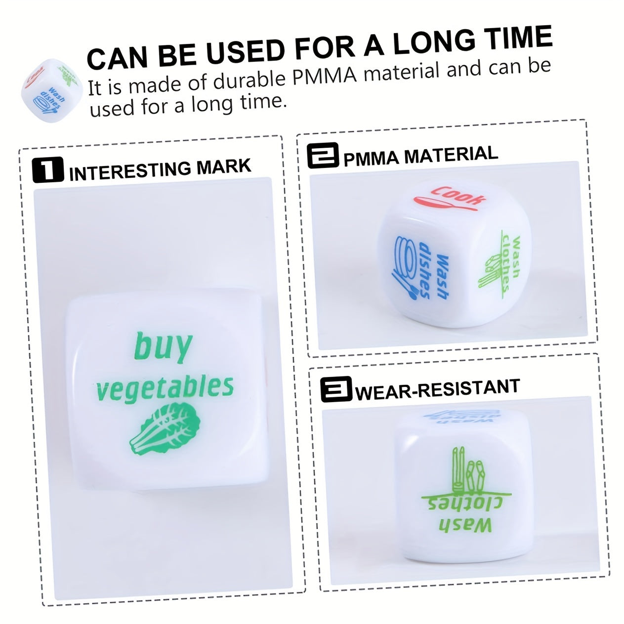 Novelty Housework Dice Game for Couples Birthday Party