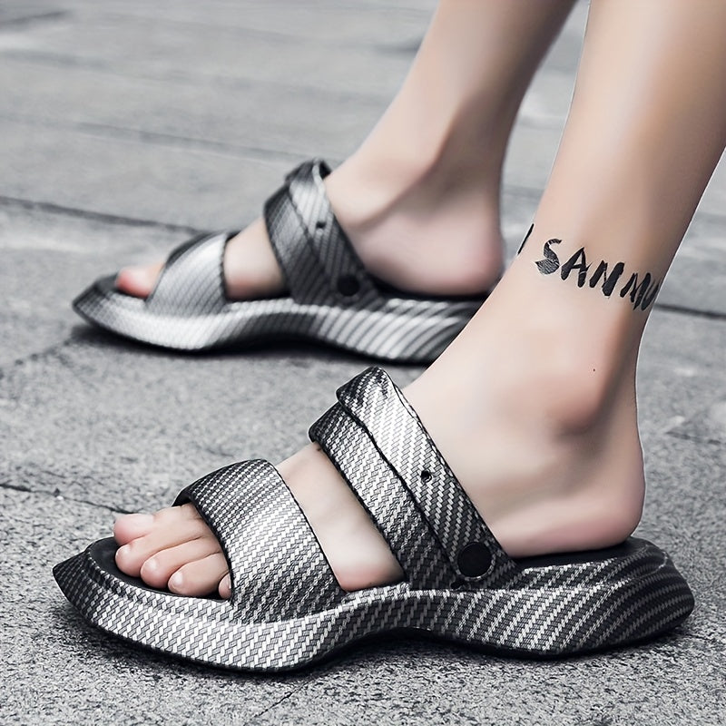 Men's Skull Print Quick Drying Slides for Beach Summer