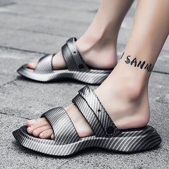 Men's Skull Print Quick Drying Slides for Beach Summer