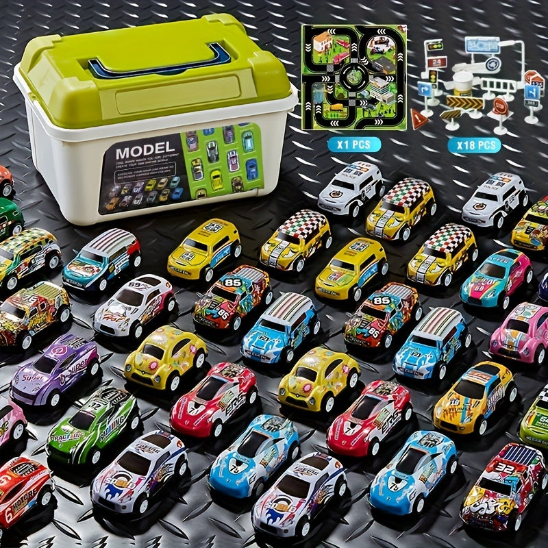 50pcs Mini Alloy Car Tiny Car Pull Back Car Sliding Car Toy Gift For Kids