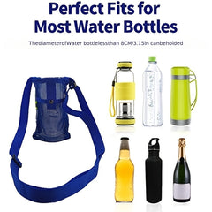 Mesh Water Bottle Holder with Shoulder Strap
