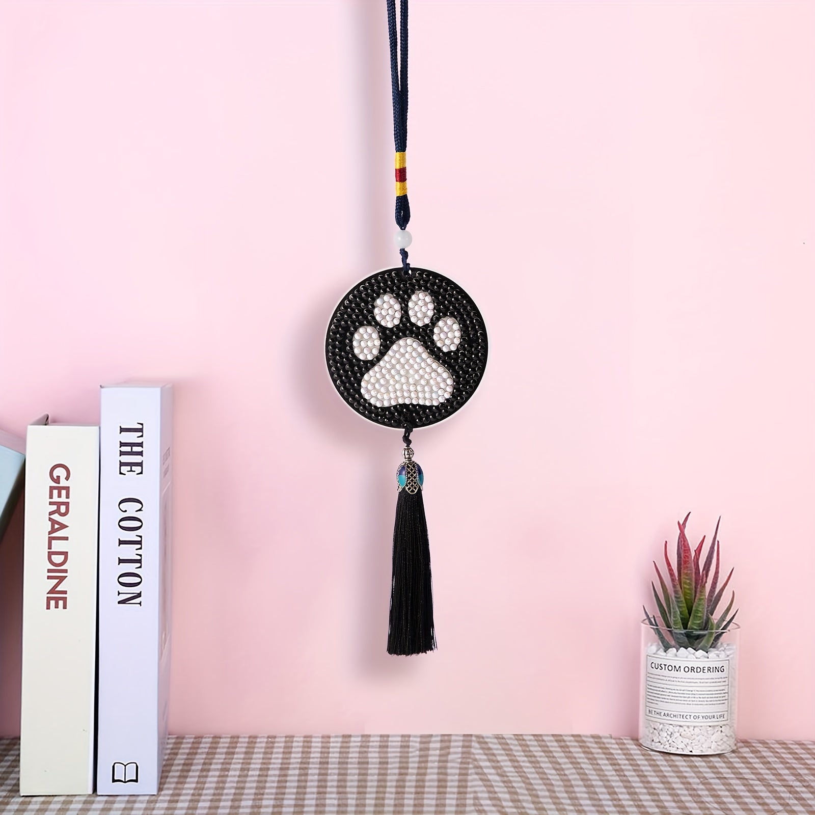 DIY Diamond Painting Car Ornament Home Crafts Holiday Gift Little Paw