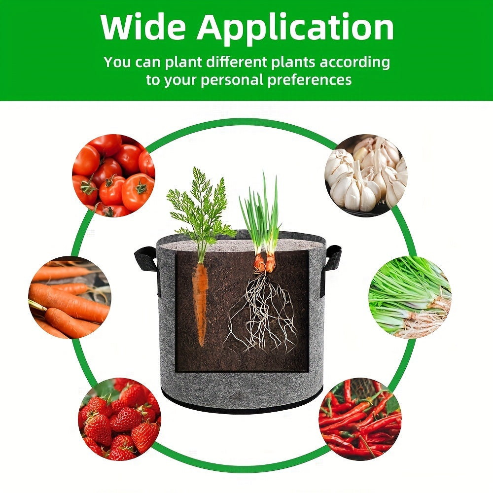 5pcs Durable Growing Bags for Planting Potatoes Tomato Carrot Onion Vegetables