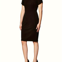 Petal Sleeve Bodycon Dress in Solid Color