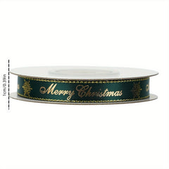 Christmas Ribbon Double sided Thread Ribbon Gift Packaging Decoration Ribbon