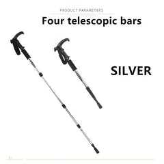 2pcs Foldable Lightweight Trekking Poles Impact Resistant Walking Stick