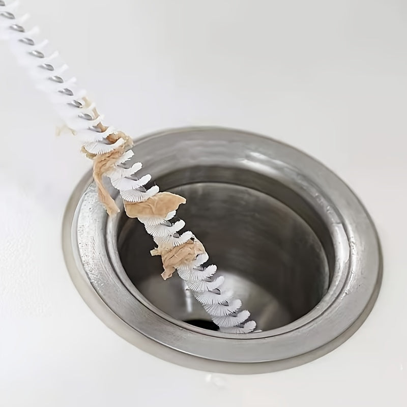 Flexible Hose Drain Sink Kitchen Bathroom Toilet Cleaning Brush