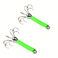 3pcs Fluorescent Octopus Squid Hook Lure Jig Hook For Night Fishing