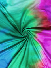 Tie Dye Print Knot Tie Front Maxi Tank Dress