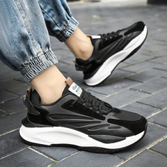 Comfortable Lace up Chunky Sneakers Anti slip Platform Running Shoes