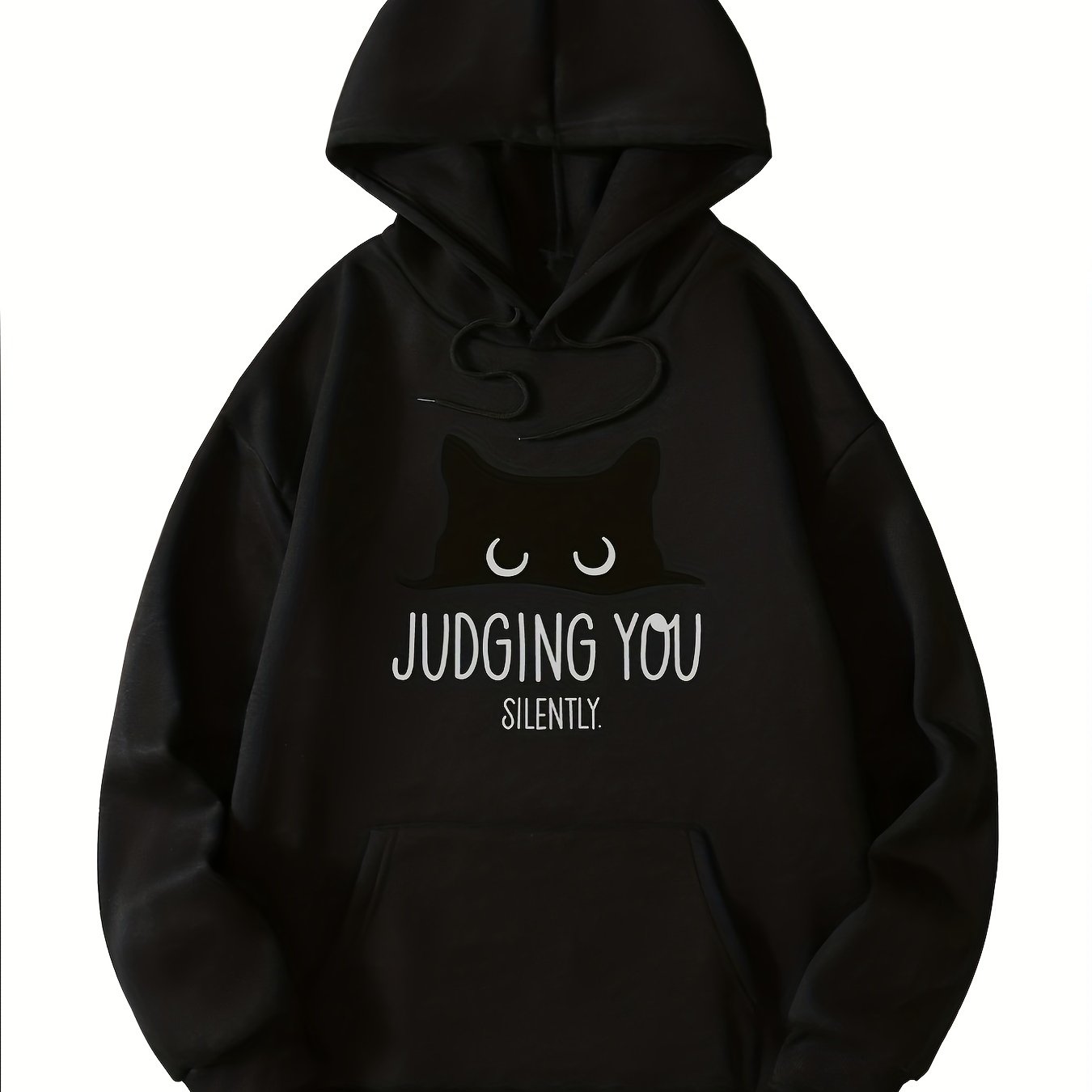 Cat Graphic Sports Hooded Sweatshirt Warm Hoodie Women