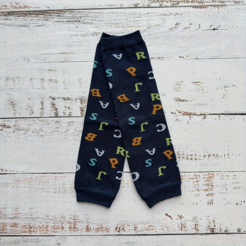 Kids Leg Warmer Colorful Stripe Letter Cartoon Bear Child Leg Warmers