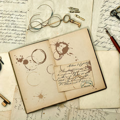 DIY Notebook Scrapbook Coffee Stain Transparent Stamp