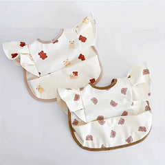 Waterproof Baby Bib Sleeveless With Pocket Bear Lemon Pattern