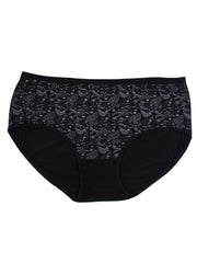 4 Pack Women's Plus Paisley Print Medium Stretch Underwear Set