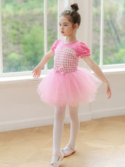 100% Cotton Sweet Plaid Tutu Dress for Dance Gymnastics
