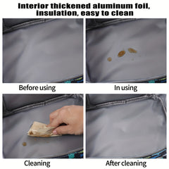 Insulated Lunch Box Tote Bag Reusable Leakproof Cooler with Adjustable Strap
