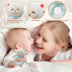Musical Baby Rattle Toy Sheep Soft Polyester Soothing Music Vibrant Colors