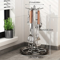 Stainless Steel Cutlery Rack with 6 Hooks