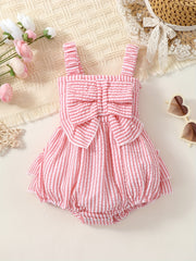 Baby Girls Striped Bowknot Onesie Clothes