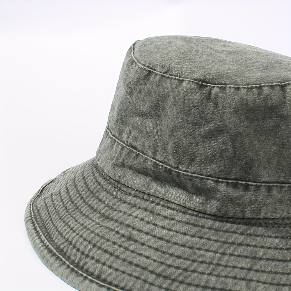 Western Cowboy Bucket Hat Distressed Sun Hat UV Protection