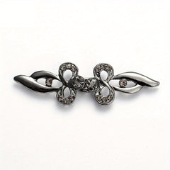 Rhinestone Alloy Pair Buckle Sweater Clip for Stand Collar
