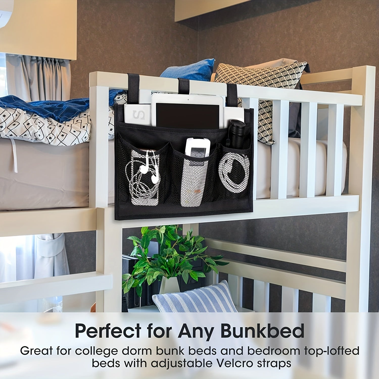 Bedside Caddy for Bunk Hospital Beds Camp Baby Bed Rails Dorms & Strollers