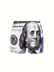 Women's Plus Money Print High Rise Stretch Shorts