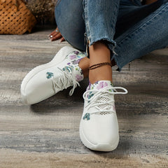 Women's Butterfly Pattern Knit Sock Sneakers