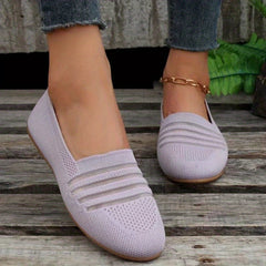 Women's Breathable Slip On Sneakers Casual Rubber Shoes