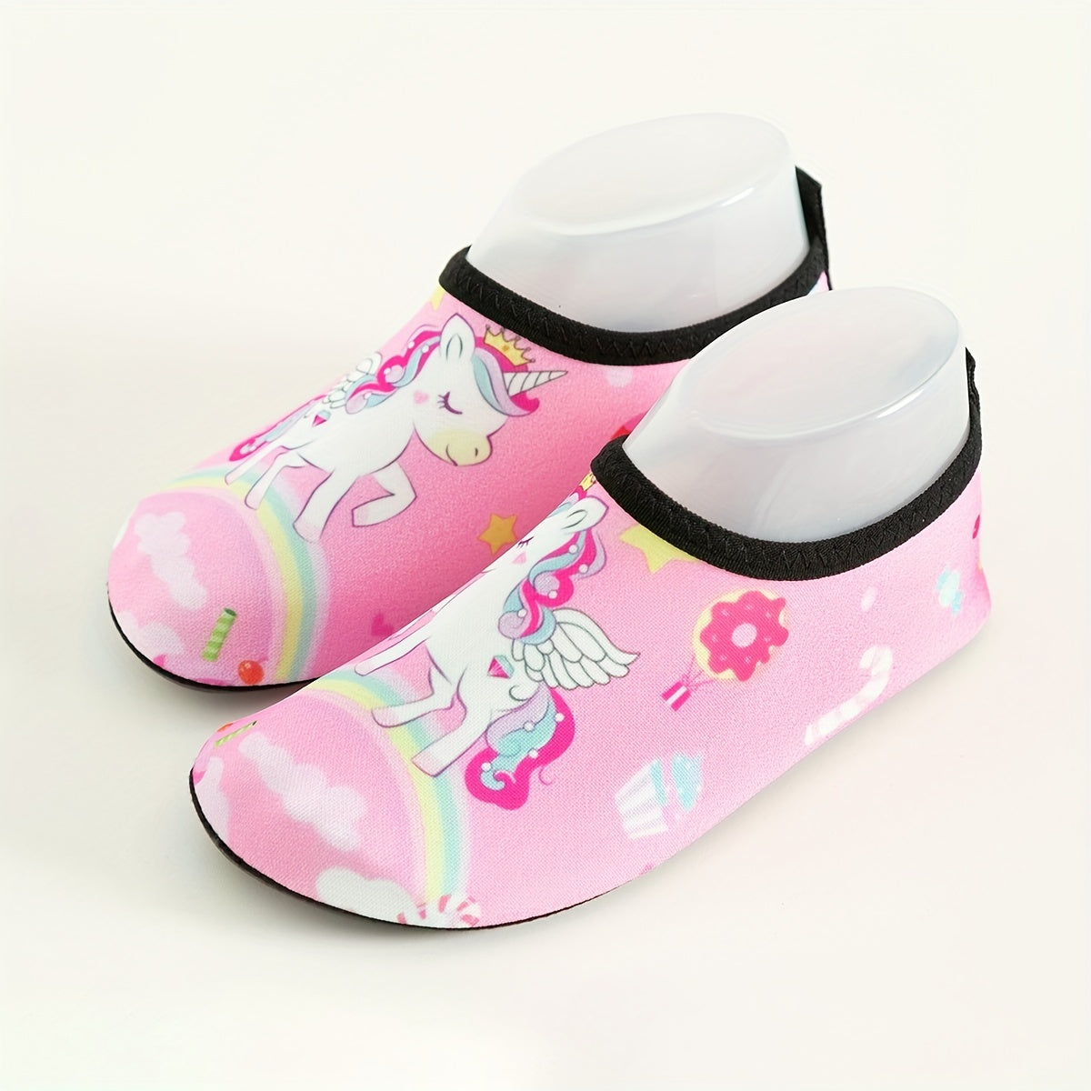 Girl's Pony Pattern Water Shoes Quick Dry Non Slip Soft Beach Aqua Socks