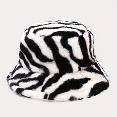 Unisex Sunshade Plush Bucket Hat for Outdoor Travel