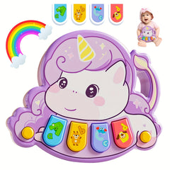 Baby Unicorn Music Box Toy with Piano Keyboard Educational Musical Toy