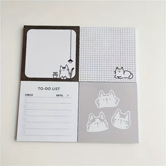 50 Sheets Cute Cat Family Memo Pads Non Sticky Sticky Note
