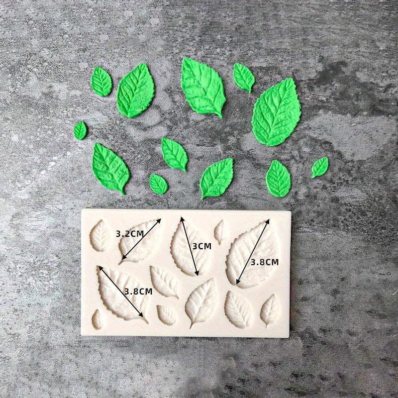 Tree Leaf Shaped Chocolate Mold 3D Silicone Mold Rose Leaves Candy Mold