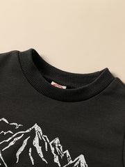 Infant Crew Neck Sweatshirt Letter Print Shirt Tops