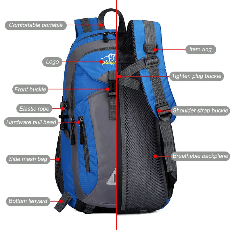 40L Men Backpack Travel Pack Outdoor Mountaineering Hiking Camping Backpack